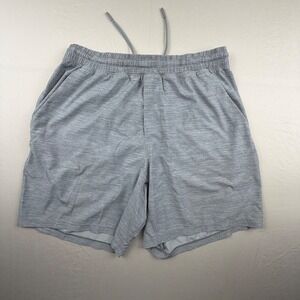 Lululemon THE Short 7 Linerless Mens XL Gray Heathered Athletic Training Gym